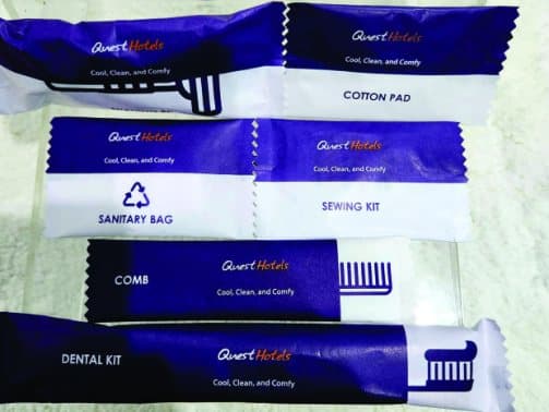 Rangkaian dry amenities kamar hotel