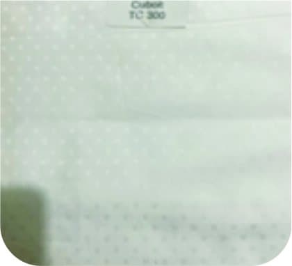Contoh kain dobby putih TC 300