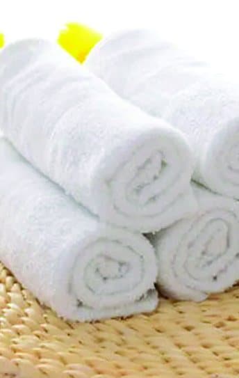 Gulungan handuk putih 100% katun